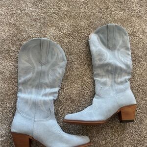 Women's Light Blue Western Boots